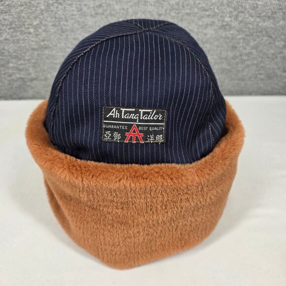 AH TANG TAILOR UNISEX BROWN FAUX FUR WINTER HAT – ROLLED BRIM, ONE SIZE - Picture 7 of 9